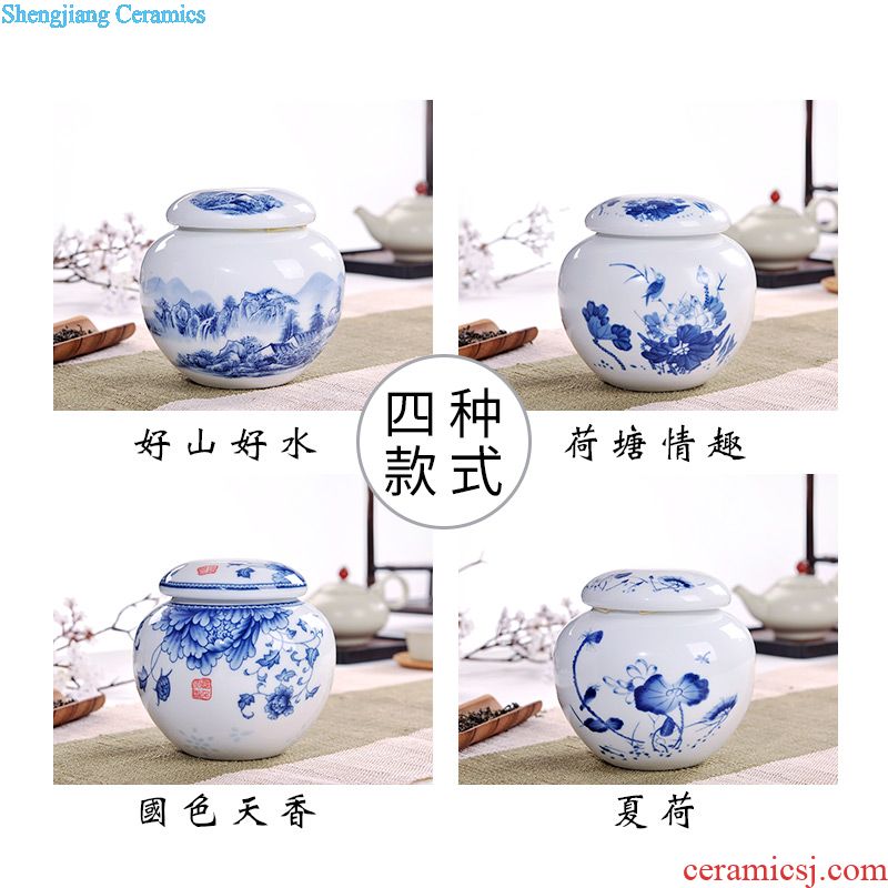 Blower, kung fu tea cups of jingdezhen ceramic cup with single with blue water home tea cups of tea cups