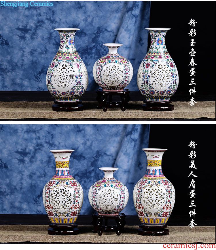 Jingdezhen large ceramic vase landing crafts decoration snow study furnishing articles classical fashion accessory