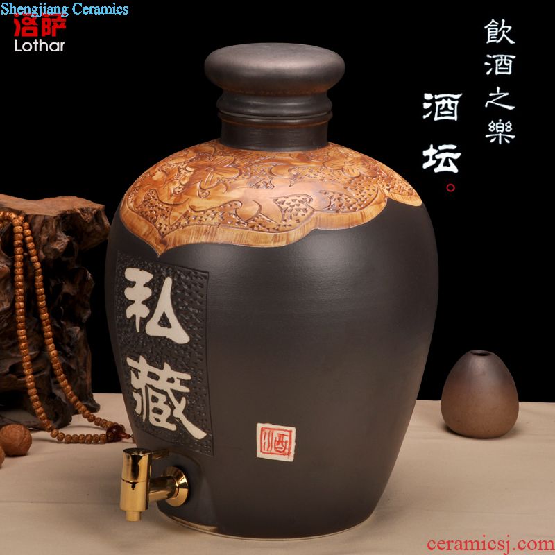 Jingdezhen ceramic jars 10 jins 20 jins 30 jins 50 kg foam bottle wine bottle it storing wine cask wine jars