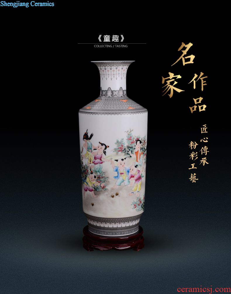 Jingdezhen ceramics hand-painted master of the sitting room porch vase contracted and contemporary and fashionable home furnishing articles ornaments