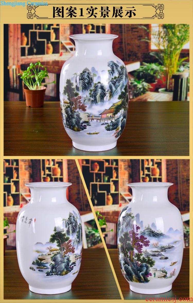 Jingdezhen ceramic vase modern blue and white porcelain painting orchid home sitting room place flower crafts gifts