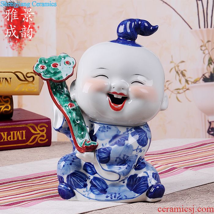 Modern sculpture porcelain of jingdezhen ceramics handicraft furnishing articles household act the role ofing is tasted decorate gifts gifts