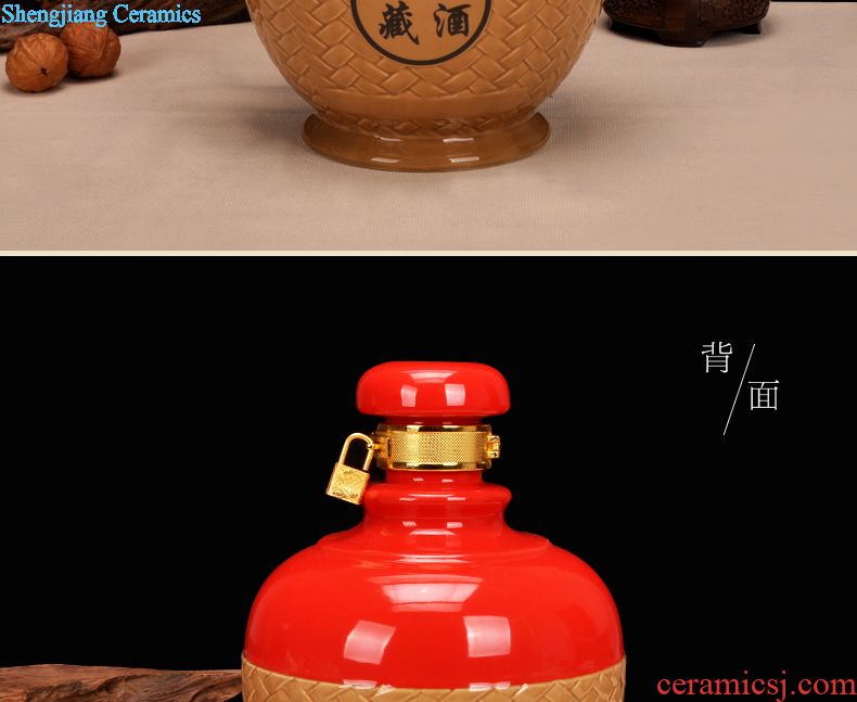 Jingdezhen ceramic jars 10 jins 20 jins 30 jins 50 jins of archaize hip bubble whose bottle it medicated wine jar