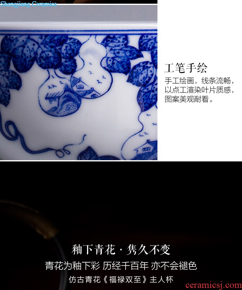 The big office cup hand-painted ceramic ring spring enamel painting of flowers and tea cup all hand of jingdezhen tea service cover cup