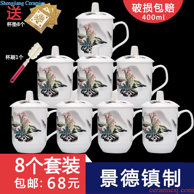 Delin 56 skull porcelain tableware suit European creative phnom penh bowl plates spoons Jingdezhen ceramics tableware