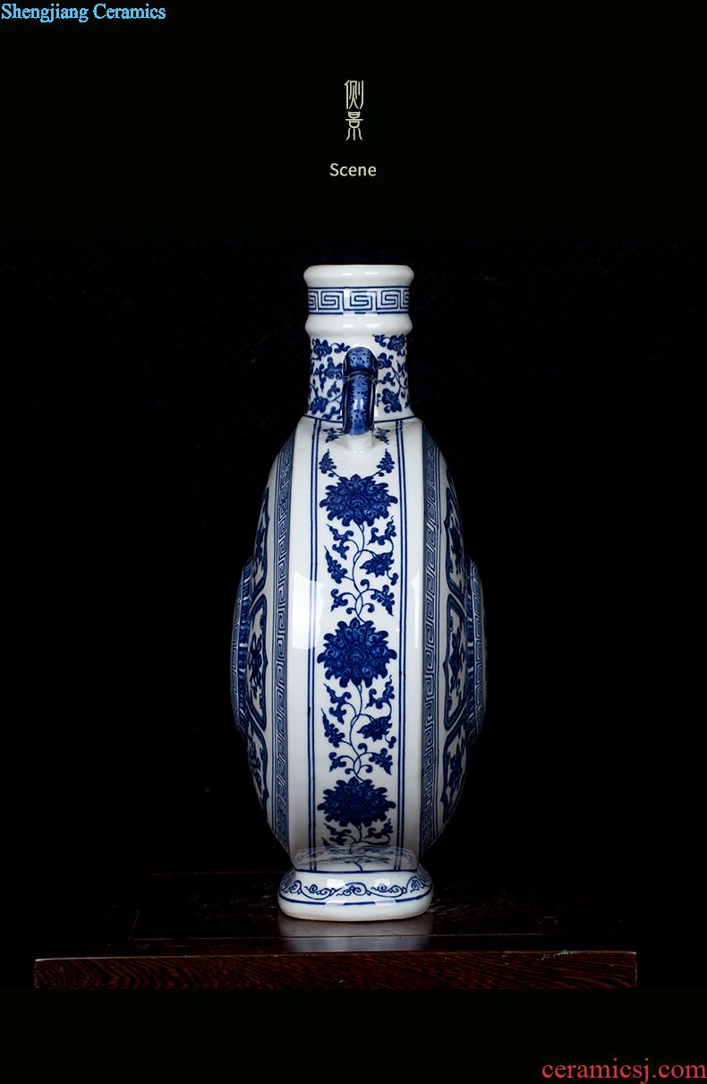 Jingdezhen ceramic antique blue and white porcelain vase new Chinese style household act the role ofing is tasted contemporary and contracted sitting room porch place