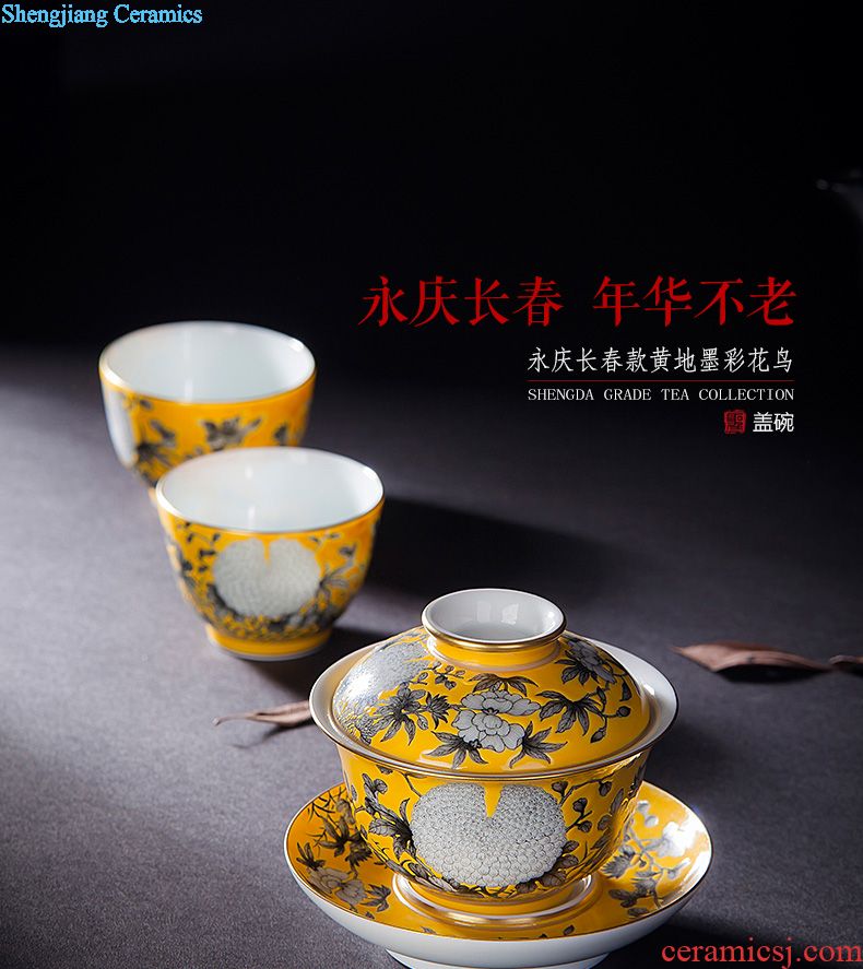 St the ceramic hat cup thin foetus hand-painted jingdezhen blue and white landscape hat to heavy light tea kungfu masters cup