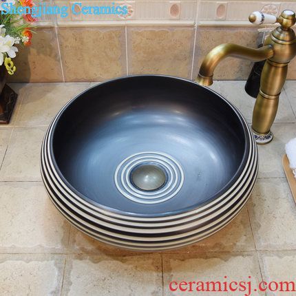 JingYuXuan jingdezhen one column basin brown ceramic lavatory basin stage art the sink