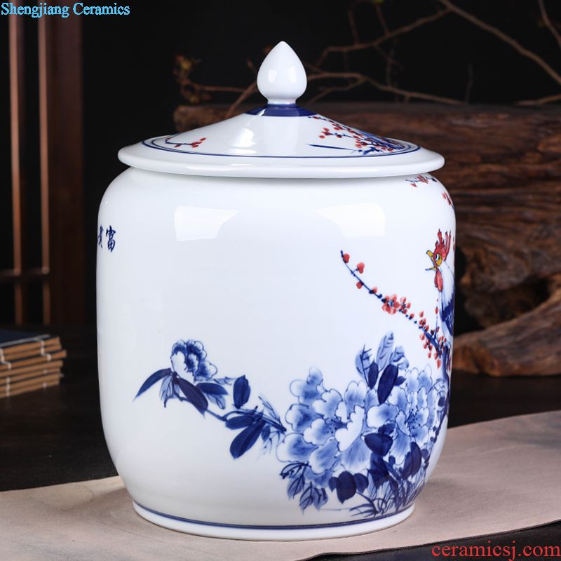 Jingdezhen ceramic vase vase the general pot of large western European large sitting room red clay furnishing articles