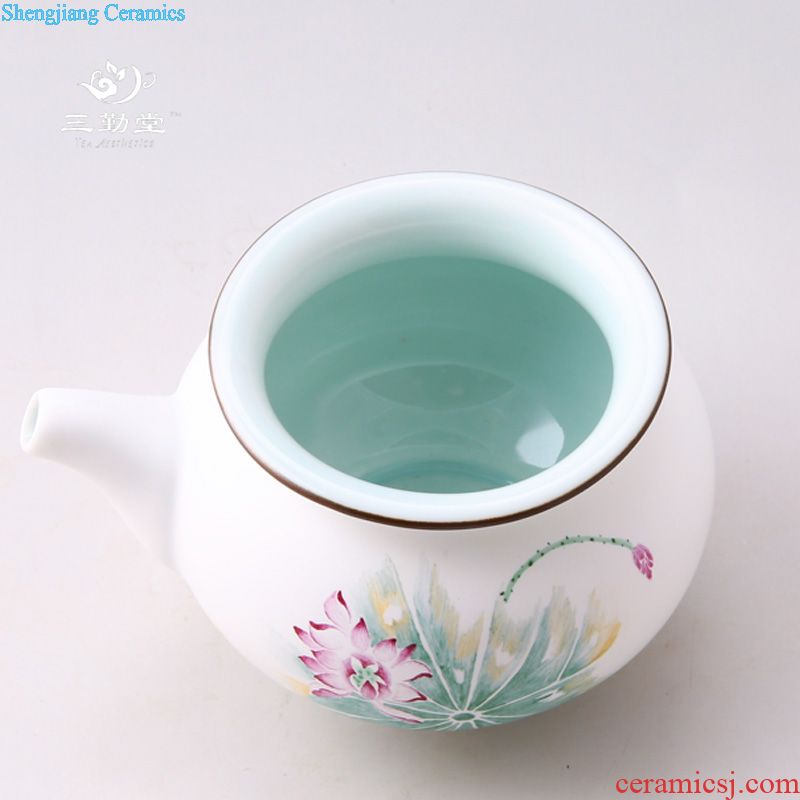 Three frequently hall of blue and white porcelain cups master cup single cup jingdezhen ceramic kung fu tea pu-erh tea sample tea cup S43070