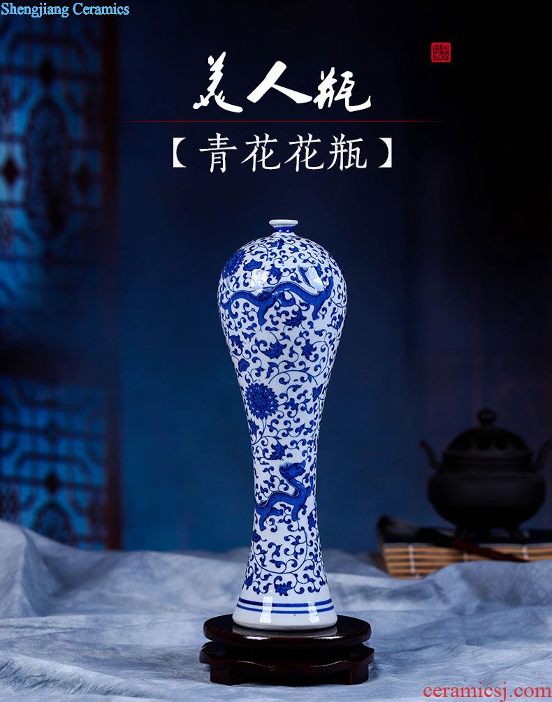 Archaize style furnishing articles jingdezhen ceramics originality fashionable Chinese style household small general canister vase