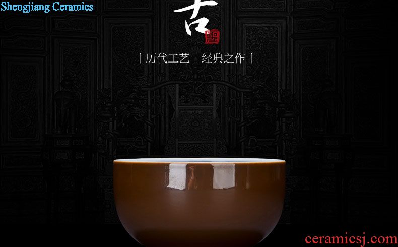 Santa teacups hand-painted porcelain ceramic kungfu sample tea cup 18 arhats six glasses suit manual of jingdezhen tea service