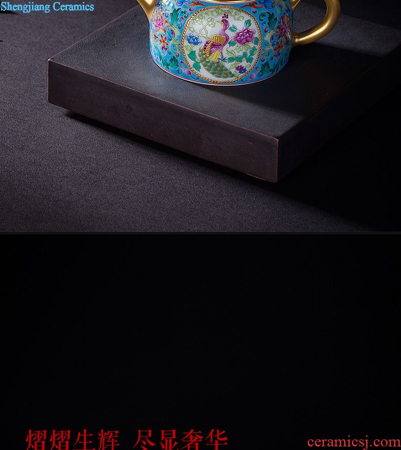 A clearance rule Teacups hand-painted ceramic kungfu pastel poly master cup all hand jingdezhen single cup