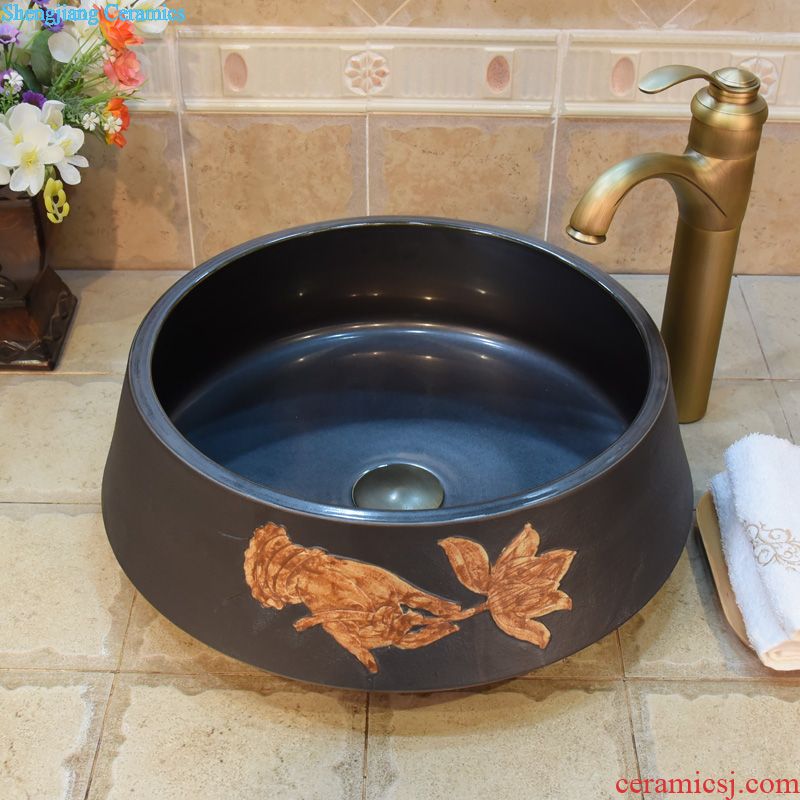 JingYuXuan jingdezhen ceramic mop pool square art of rain flower stones mop pool pool sewage pool under the mop bucket