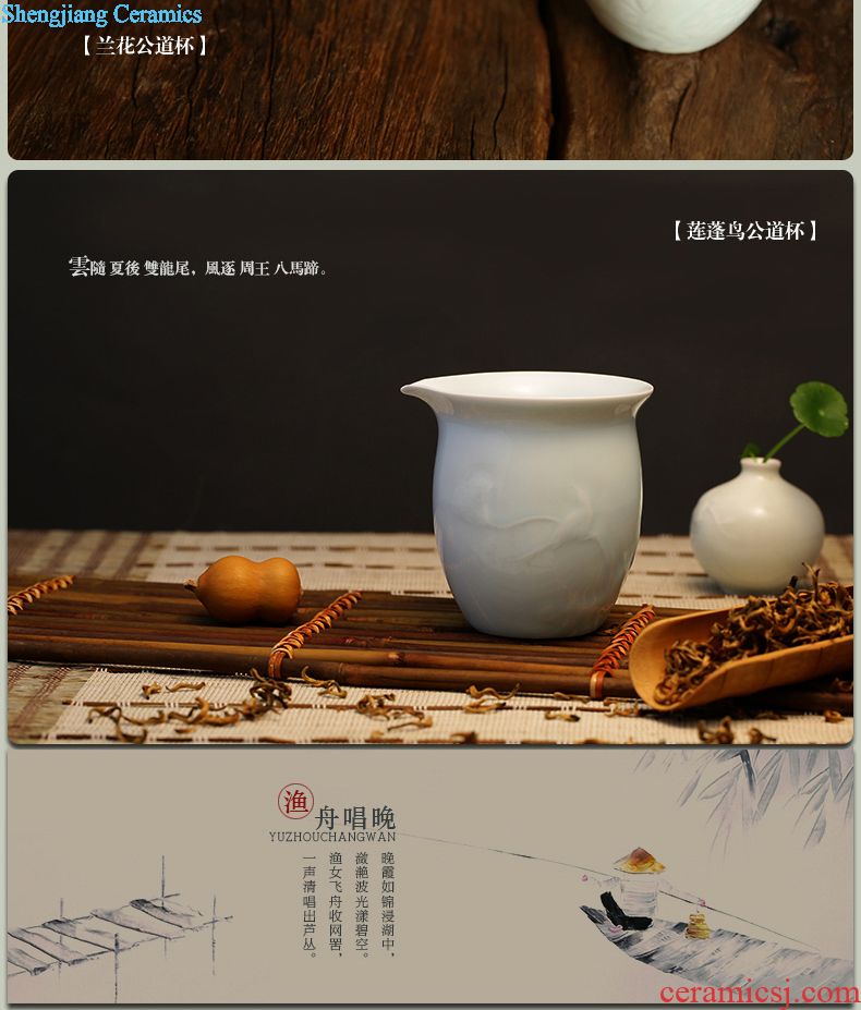 Three frequently hall official kiln glaze master cup single cup kung fu tea cups of jingdezhen ceramic tea set hand-painted sample tea cup S42140