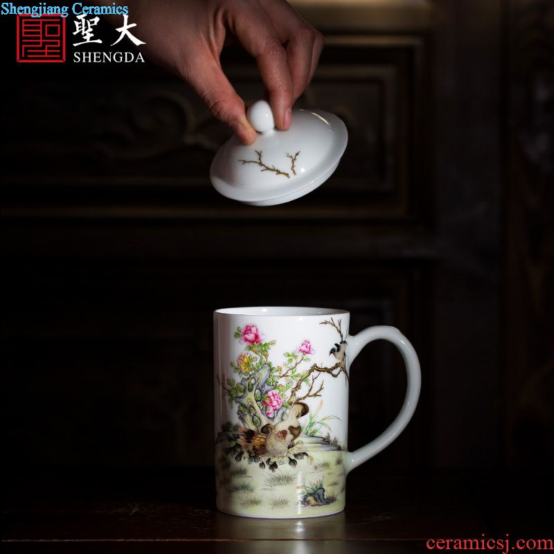 Holy big ceramic kung fu ji red colour cups heart sutra master cup all hand jingdezhen tea sample tea cup single cup
