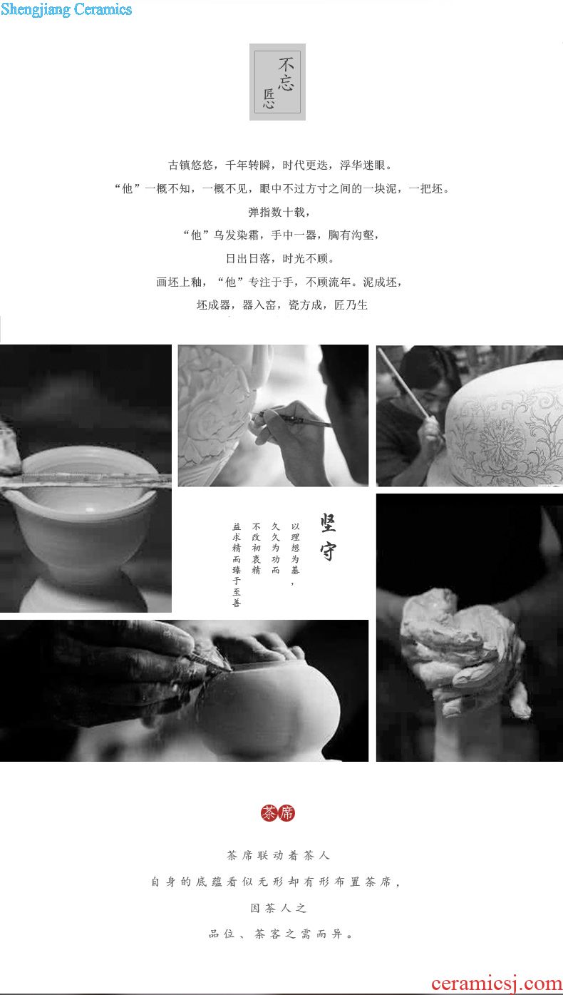 JingJun Jingdezhen ceramics Hand-painted colored enamel in blue and white hand sample tea cup Tea master cup