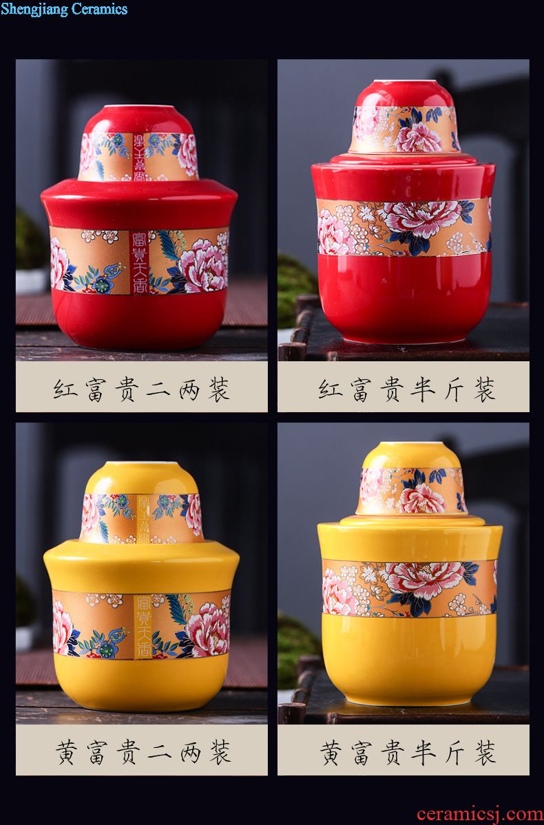 Archaize of jingdezhen ceramic wine jars home 20/50 jin put reserva medicine bottles of liquor cylinder tank seal pot