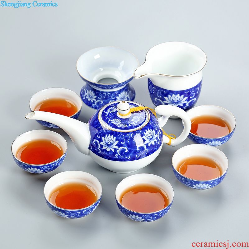 Your kiln tea set to open the slice is young brother kiln porcelain porcelain of a complete set of kunfu tea glass teapot