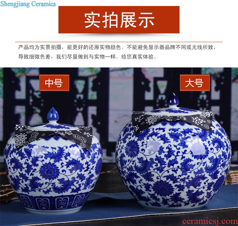 Jingdezhen ceramic tea packaging gift box bulk up tea caddy puer tea pot common seal