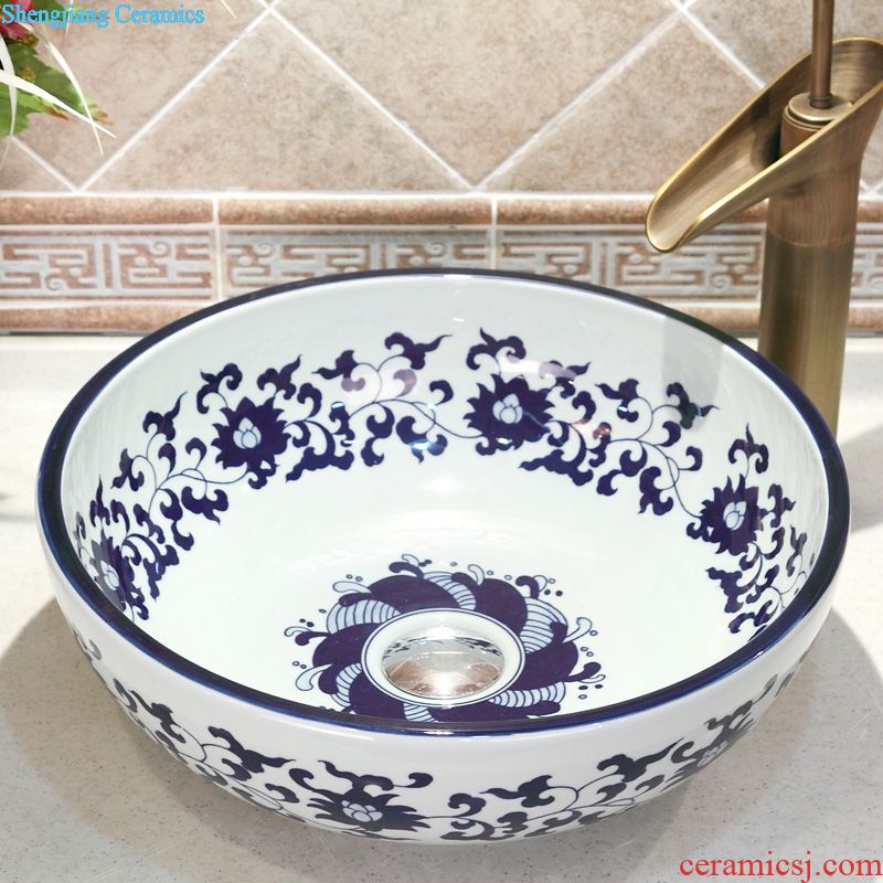 Jingdezhen ceramic lavatory basin stage art basin sink frosted grey color glaze kiln