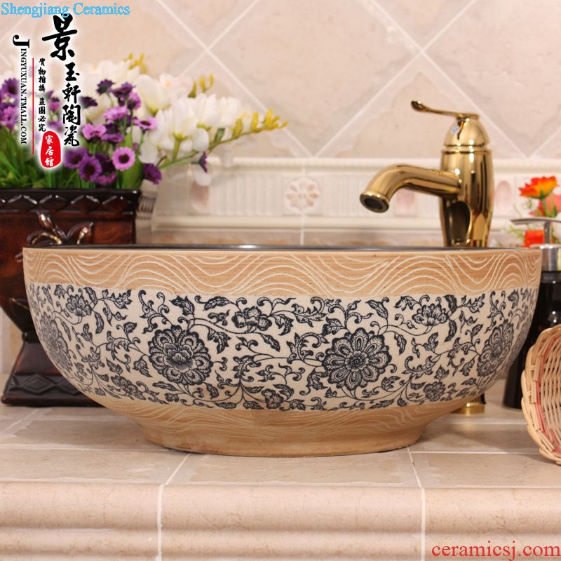 JingYuXuan jingdezhen ceramic size 34-40 cm inferior smooth lotus flower art basin sinks of the basin that wash a face