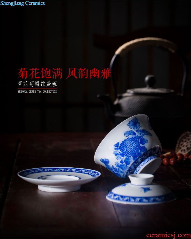 St the ceramic kung fu tea master cup hand-painted zen micro ShuXin cup set cup all hand of jingdezhen tea service