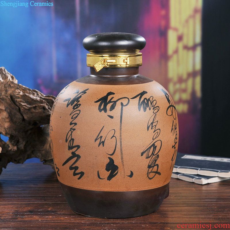 Substandard goods inventory/ceramic bottle home 1 catty 3 kg 5 jins of 10 jins gourd liquor sealing it jar