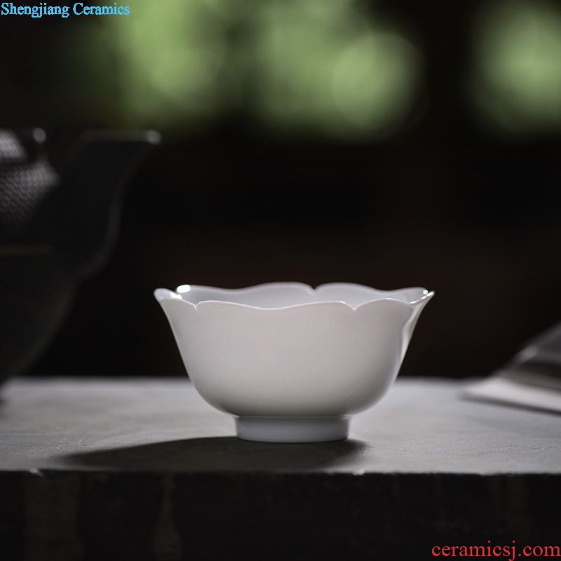 JingJun ceramic tea pot flowers yellow colored enamel to tie up branches medallion grain storehouse of tea into the jingdezhen tea butterfly