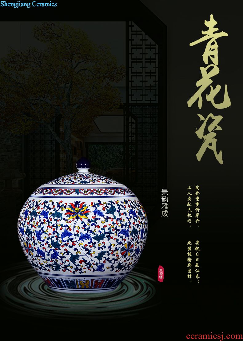 Porcelain of jingdezhen ceramic small pure and fresh and floret bottle of Japanese zen sitting room of Chinese style furnishing articles flower arranging household porcelain