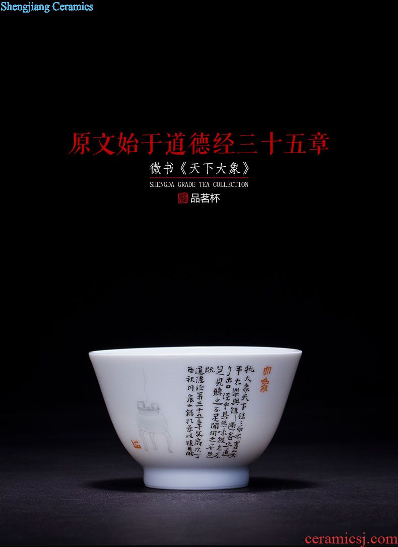 Holy big ceramic seiko archaize doucai green dragon grain cup master cup cup jingdezhen tea sample tea cup