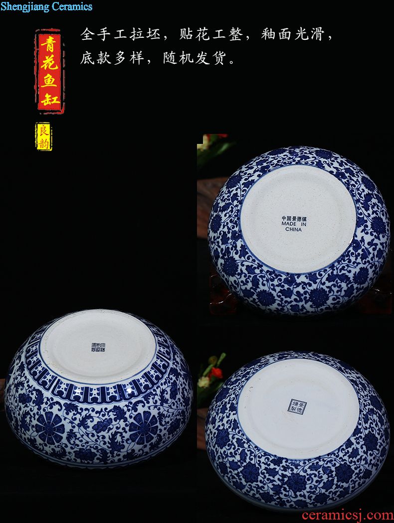 Jingdezhen ceramics powder enamel vase and household decoration modern living room decoration crafts are a wedding gift