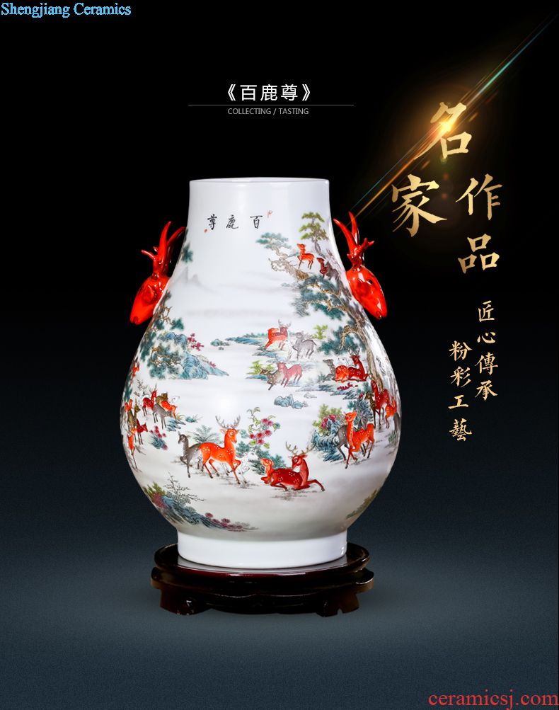 Jingdezhen ceramic hand-painted ceramic vase celebrity famous Bridges porcelain modern home furnishing articles