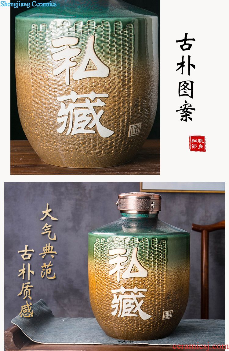 Jingdezhen ceramic decoration it creative sealing oil jar with cover ricer box at the end of the storage tank tea wine jars