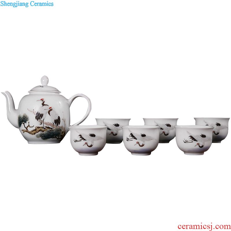 Jingdezhen cups manual anaglyph peach sample tea cup Master cup single cup ceramic tea cup kung fu tea cups