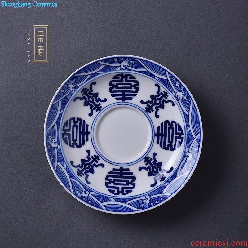 JingJun kung fu tea set ji red it tureen jingdezhen ceramic color glaze the red tea cups tea bowl