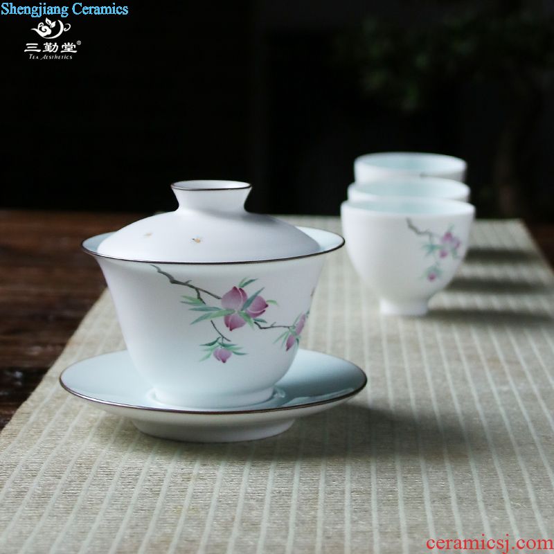 Three frequently hall official kiln jingdezhen ceramic sample tea cup tea cups kung fu master cup small single cup S44069 cups