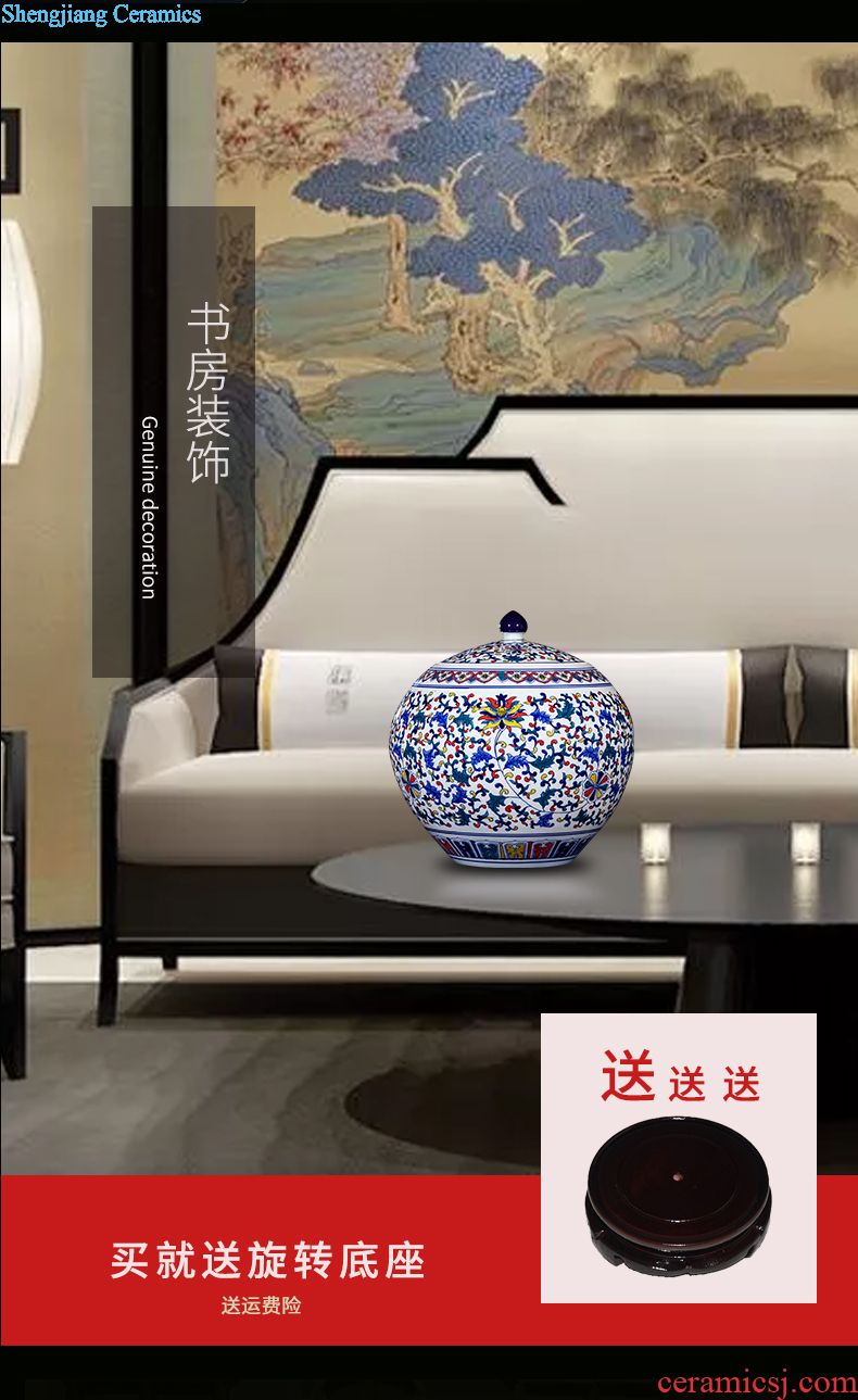 Porcelain of jingdezhen ceramic small pure and fresh and floret bottle of Japanese zen sitting room of Chinese style furnishing articles flower arranging household porcelain