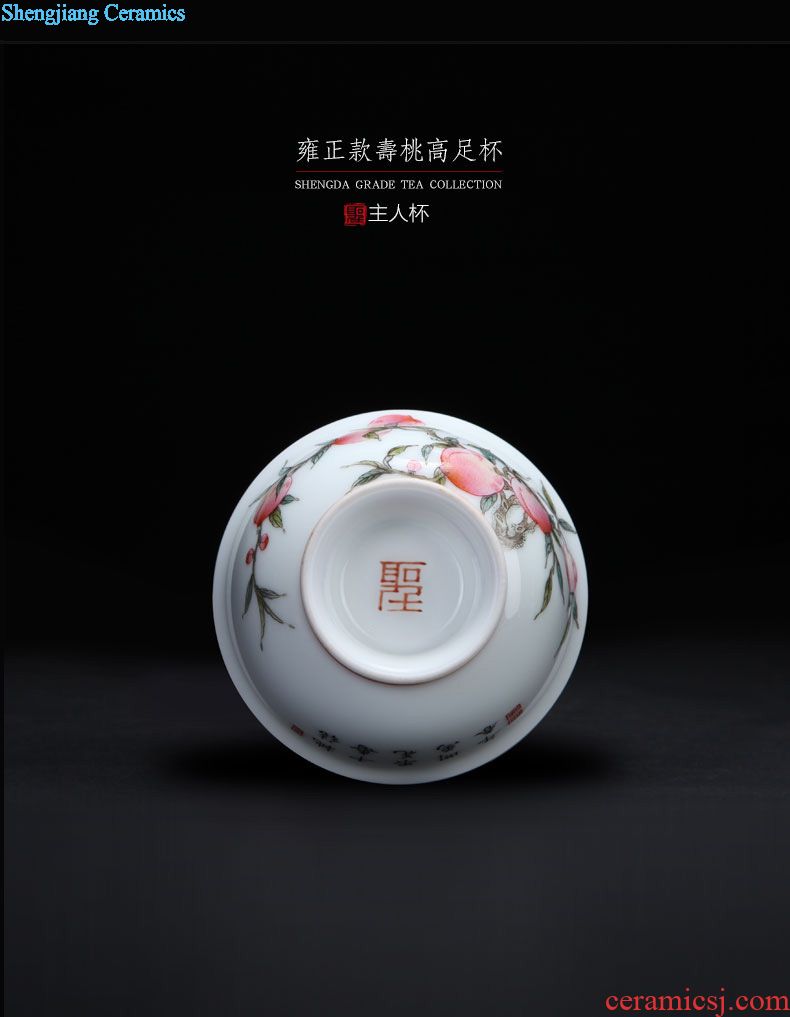 Kung fu master ceramic cups cup hand-painted double phoenix sample tea cup all hand jingdezhen blue and white porcelain cups tea sets