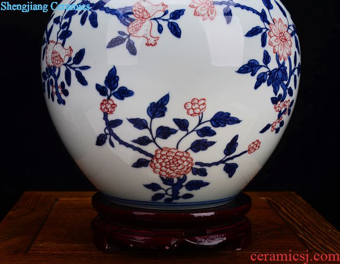 Jingdezhen ceramic antique vase, the eight immortals new classic adornment style furnishing articles housewarming landing crafts sitting room