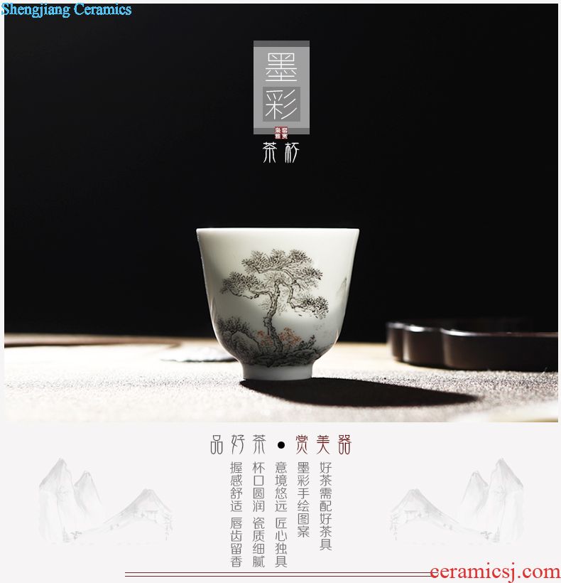 Jingdezhen ceramic kung fu tea sets a pot of two cups of tea set tea service of a complete set of hand-painted cranes teapot teacup