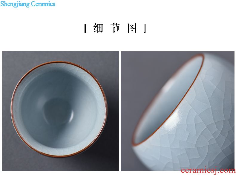 JingJun ceramic colour blue baby play kung fu tea cups sample tea cup hand-painted figure pu-erh tea master of jingdezhen tea service