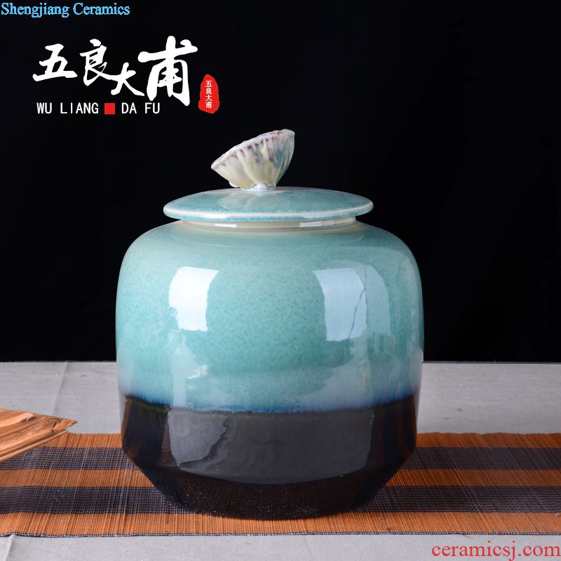 Jingdezhen archaize jar 10 jins 20 jins 30 jins 50 kg to big it household GuanPing sealing ceramic liquor