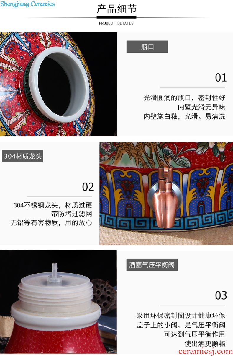 Archaize ceramic jars of glass bottles of jingdezhen 10 jins 20 jins 30 jins 50 kg 100 jins bubble whose jars