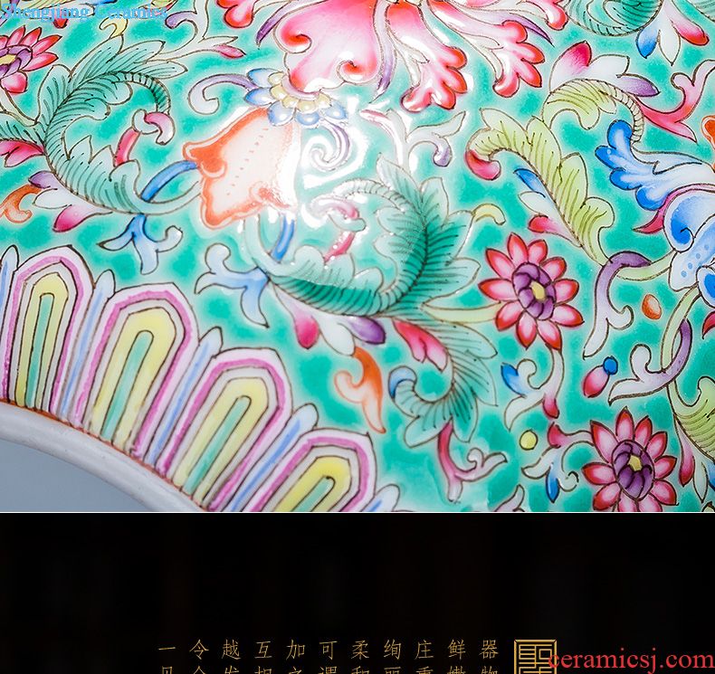 The big buy blue and white flower leaf veins hand-painted ceramic cover color ink agate red landscape cover all hand of jingdezhen tea service