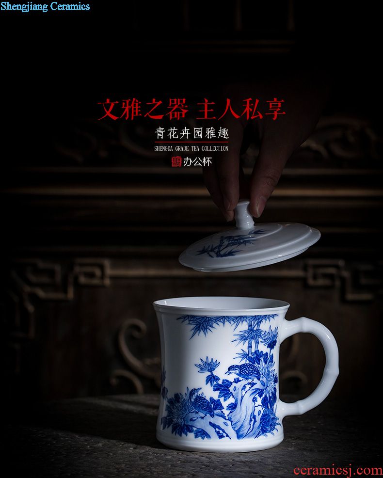 Santa wear ceramic kung fu tea set hand painted enamel colour film grass dragon master cup jingdezhen all hand cups