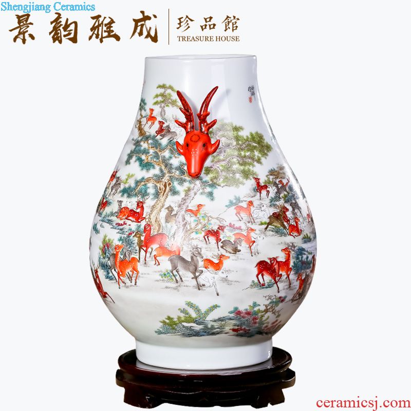 Jingdezhen ceramic hand-painted ceramic vase celebrity famous Bridges porcelain modern home furnishing articles