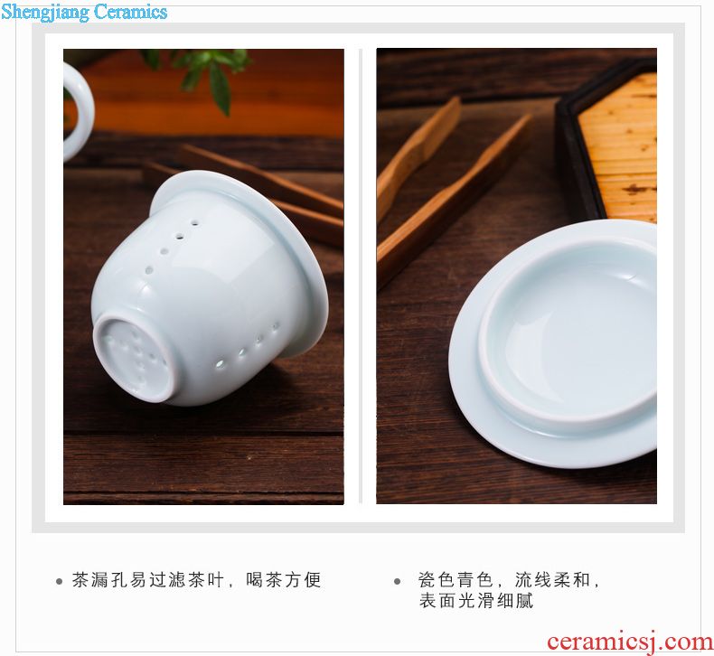 Jingdezhen ceramic cup with cover with a spoon cup office cup creative household bone porcelain cup tea cup in the meeting room
