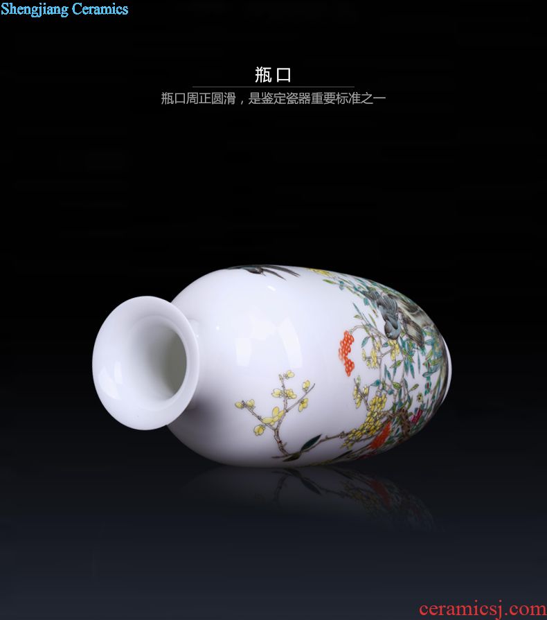 Jingdezhen ceramics antique vase manually restoring ancient ways of large vases, sitting room dry flower is placed continental red