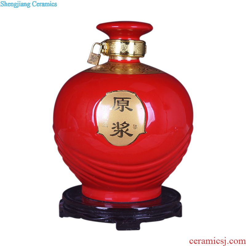 Jingdezhen ceramic jars big it bubble jars with leading 20 jins 30 jin wine bottle sealed jars
